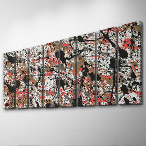 Abstract Pollock Pink and Gold Cinema